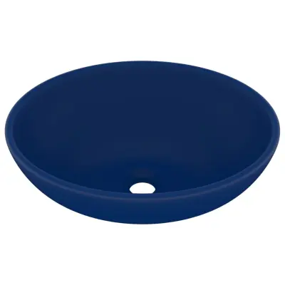 Razkošen Umivalnik - Kopalna umivalnik - Lavabo ovalen mat temno moder 40x33 cm keramičen