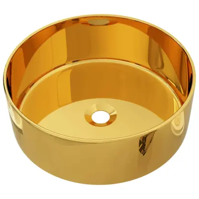 Umivalnik - Kopalna umivalnik - Lavabo keramičen 40x15 cm zlat