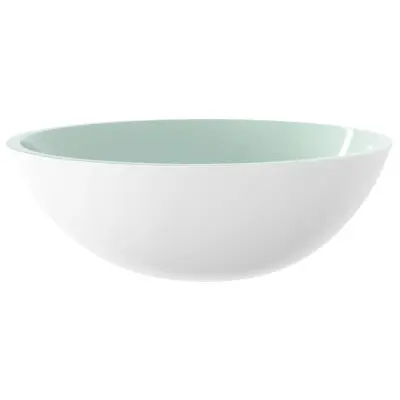 Stekleni Umivalnik - Kopalna umivalnik - Lavabo 50x37x14 cm bel