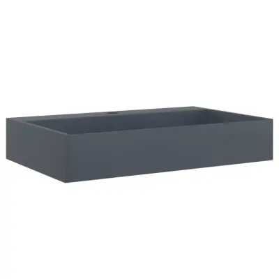 Umivalnik - Kopalna umivalnik - Lavabo 60x38x11 cm liti mineral/ liti marmor antracit