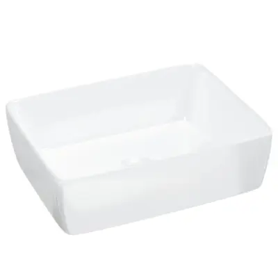 Umivalnik - Kopalna umivalnik - Lavabo bel 48x37x13 cm keramični pravokotni