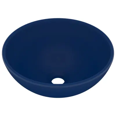 Razkošen Umivalnik - Kopalna umivalnik - Lavabo okrogel mat temno moder 32,5x14 cm keramičen