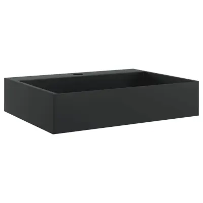 Umivalnik - Kopalna umivalnik - Lavabo 50x38x11 cm liti mineral/ liti marmor mat črna