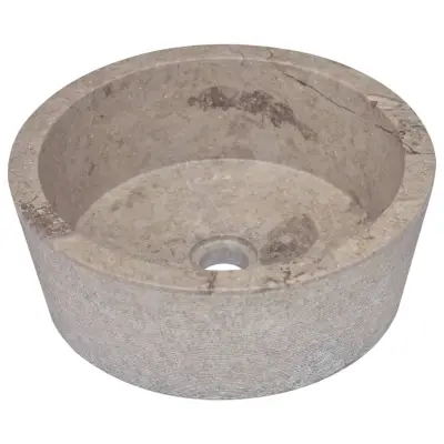 Umivalnik - Kopalna umivalnik - Lavabo siv Ø40x15 cm marmor