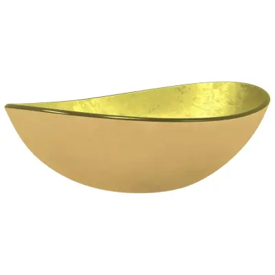 Umivalnik - Kopalna umivalnik - Lavabo kaljeno steklo 54,5x35x15,5 cm zlat