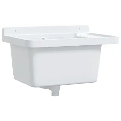 Stenski Umivalnik - Kopalna umivalnik - Lavabo bel 50x35x24 cm smola