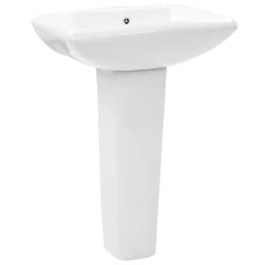 Prostostoječi Umivalnik - Kopalna umivalnik - Lavabo s podstavkom keramika 580x470x200mm bel