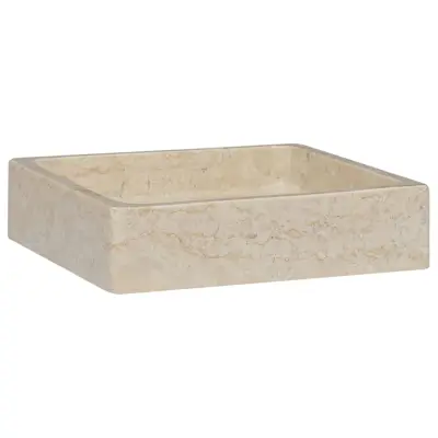 Umivalnik - Kopalna umivalnik - Lavabo krem 40x40x10 cm marmor