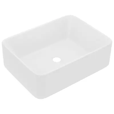 Razkošen Umivalnik - Kopalna umivalnik - Lavabo mat bel 41x30x12 cm keramičen