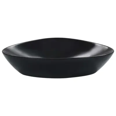 Umivalnik - Kopalna umivalnik - Lavabo 58,5x39x14 cm keramičen črn