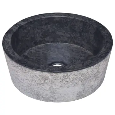 Umivalnik - Kopalna umivalnik - Lavabo črn Ø40x15 cm marmor
