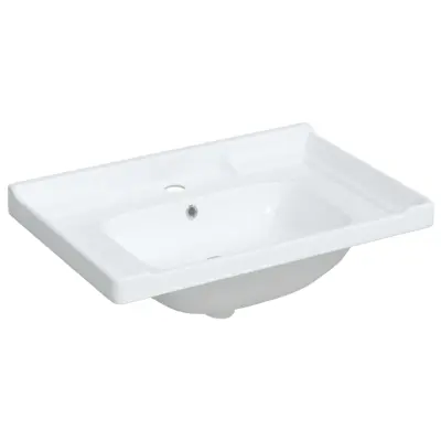 Kopalniški Umivalnik - Kopalna umivalnik - Lavabo bel 71x48x23 cm pravokoten keramičen
