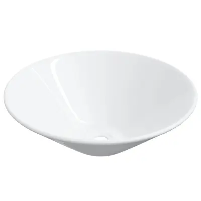 2 kosa Umivalnik - Kopalna umivalnik - Lavabo bel 42x42x14 cm keramični