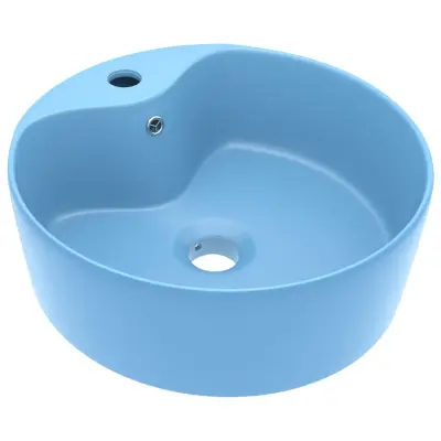 Razkošen Umivalnik - Kopalna umivalnik - Lavabo mat svetlo moder 36x13 cm keramičen