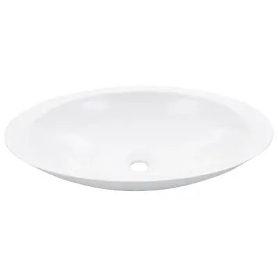 Umivalnik - Kopalna umivalnik - Lavabo 59,3x35,1x10,7 cm mineralna litina/marmor bel