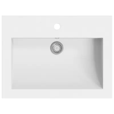 Granitni Umivalnik - Kopalna umivalnik - Lavabo 600x450x120 mm bel