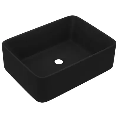 Razkošen Umivalnik - Kopalna umivalnik - Lavabo mat črn 41x30x12 cm keramičen