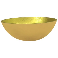 Stekleni Umivalnik - Kopalna umivalnik - Lavabo 50x37x14 cm zlat