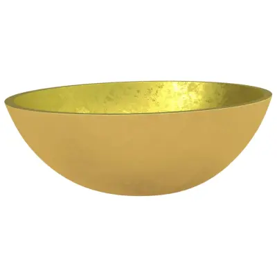 Stekleni Umivalnik - Kopalna umivalnik - Lavabo 50x37x14 cm zlat