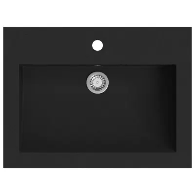 Granitni Umivalnik - Kopalna umivalnik - Lavabo 600x450x120 mm črn