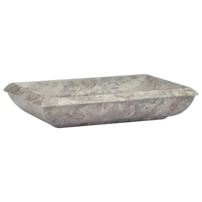 Umivalnik - Kopalna umivalnik - Lavabo siv 50x35x10 cm marmor
