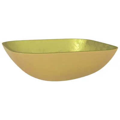 Stekleni Umivalnik - Kopalna umivalnik - Lavabo 42x42x14 cm zlat
