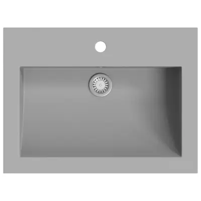 Granitni Umivalnik - Kopalna umivalnik - Lavabo 600x450x120 mm siv