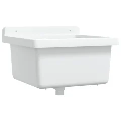 Stenski Umivalnik - Kopalna umivalnik - Lavabo bel 40x40x24 cm smola