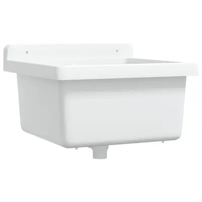 Stenski Umivalnik - Kopalna umivalnik - Lavabo bel 40x40x24 cm smola