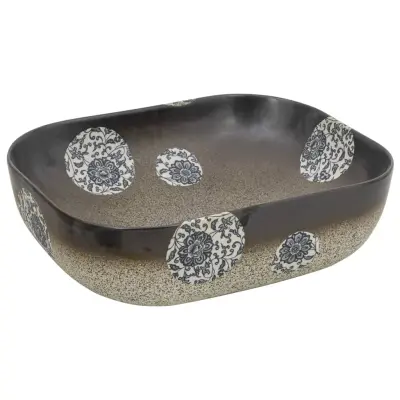Umivalnik - Kopalna umivalnik - Lavabo večbarven pravokoten 48x37,5x13,5 cm keramika