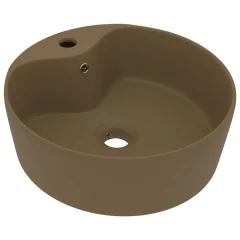 Razkošen Umivalnik - Kopalna umivalnik - Lavabo mat krem 36x13 cm keramičen