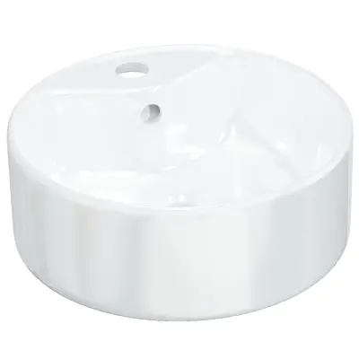 Umivalnik - Kopalna umivalnik - Lavabo bel 40x14,5 cm keramični okrogel