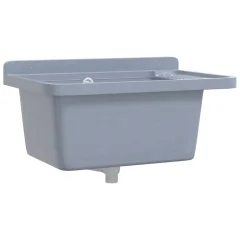 Stenski Umivalnik - Kopalna umivalnik - Lavabo siv 60x40x28 cm smola