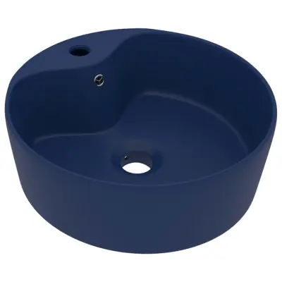 Razkošen Umivalnik - Kopalna umivalnik - Lavabo mat temno moder 36x13 cm keramičen