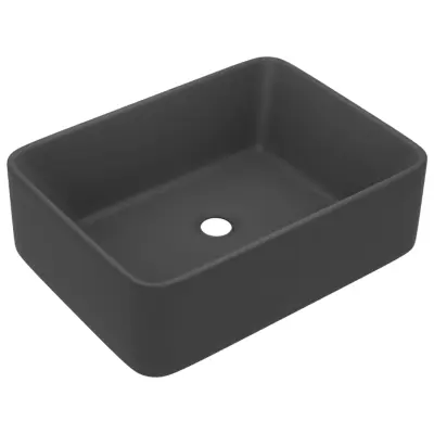 Razkošen Umivalnik - Kopalna umivalnik - Lavabo mat temno siv 41x30x12 cm keramičen