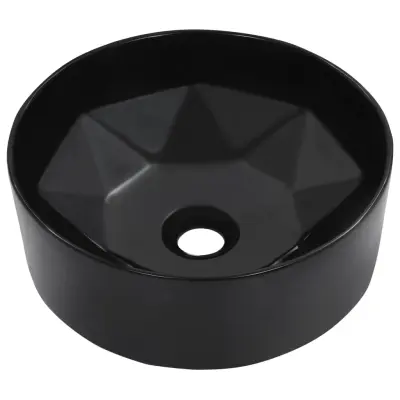 Umivalnik - Kopalna umivalnik - Lavabo 36x14 cm keramičen črn