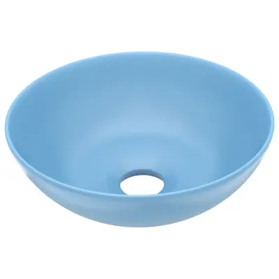 Kopalniški Umivalnik - Kopalna umivalnik - Lavabo keramičen svetlo moder okrogel