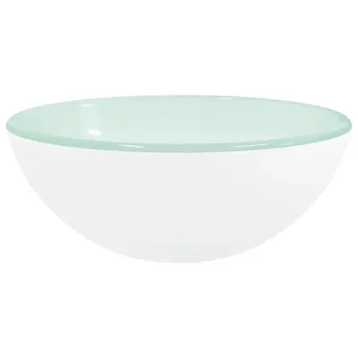 Umivalnik - Kopalna umivalnik - Lavabo kaljeno steklo 30x12 cm bel