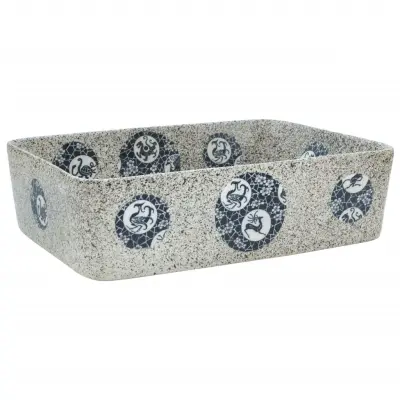 Umivalnik - Kopalna umivalnik - Lavabo večbarven pravokoten 46x35,5x13 cm keramika