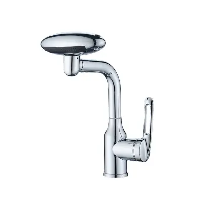 Mešalna armatura za umivalnik s 60 cm dovodnimi cevmi Silver