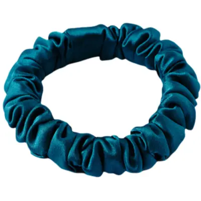 2 pakiranja gumb za lase Pure Mulberry Silk za ženske Blue