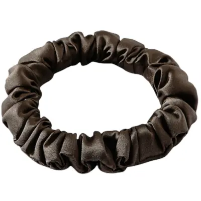 2 pakiranja gumb za lase Pure Mulberry Silk za ženske Grey