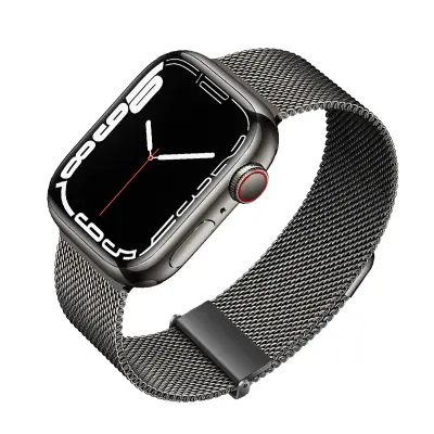 Grafitni trak Milanese Loop za Apple Watch Grey L