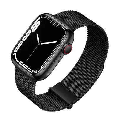 Grafitni trak Milanese Loop za Apple Watch Black S