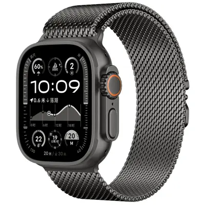 Grafitni milanski pašček za Apple Watch Grey S