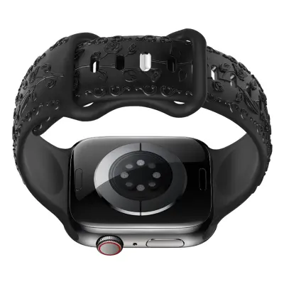 Silikonski pašček za Apple Watch Black 22 mm
