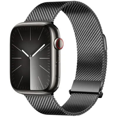 Grafitni milanski trak za Apple Watch Grey L