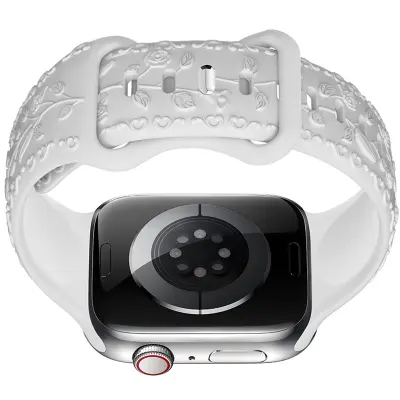 Silikonski pašček za Apple Watch White 20 mm