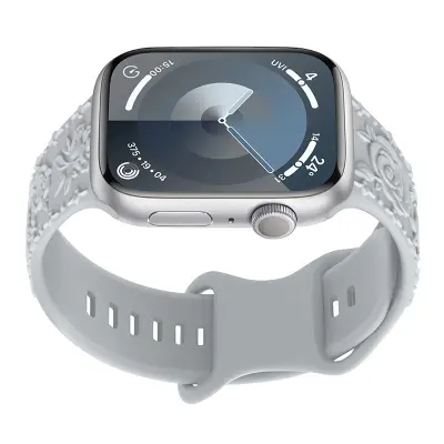 Silikonski pašček z 3D vrtnico za Apple Watch Grey 22 mm