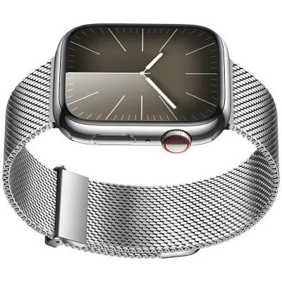 Grafitni milanski trak za Apple Watch Silver L